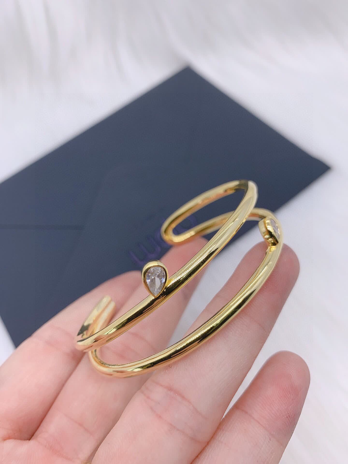 APM Monaco Gold-Tone Crystal Embellished Bracelet